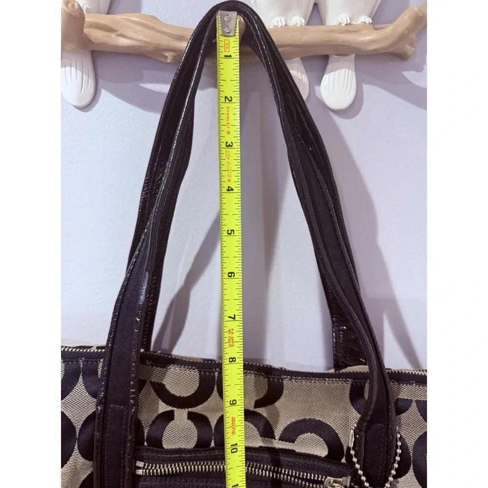 Coach Poppy Signature Black Canvas Double Handle Tote Bag, No. C1020-14530 T
